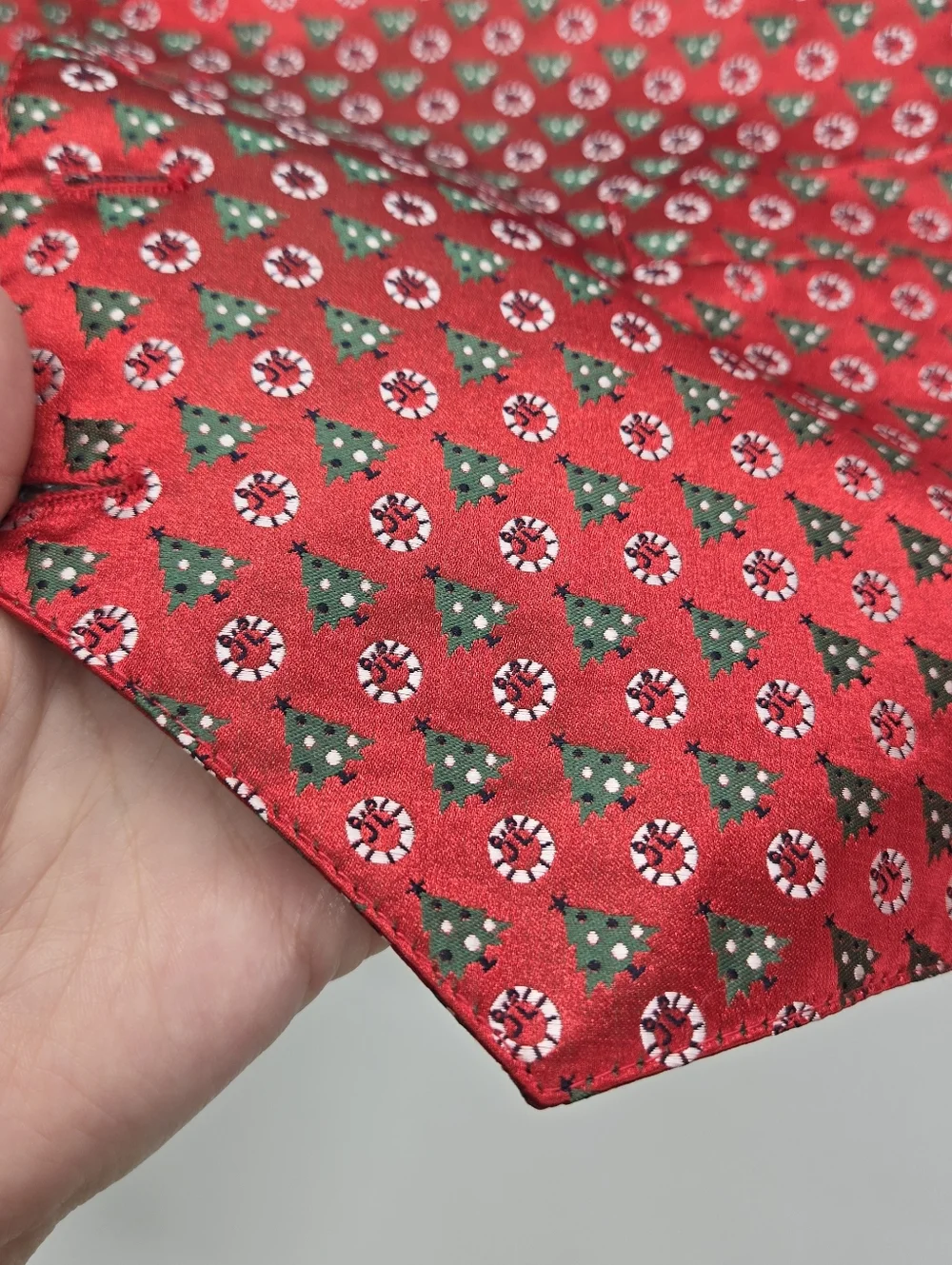 Novelt-ties Mens XL Christmas Tree Vest Red Holiday Tuxedo Waistcoat Festive Vtg